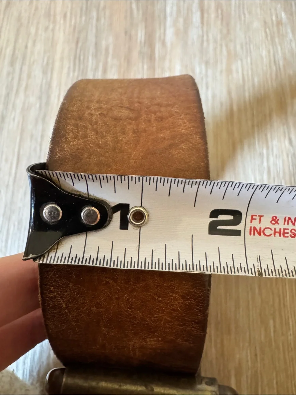 Y2K American Eagle Brown Leather Belt 1.5” Distressed Size L vintage